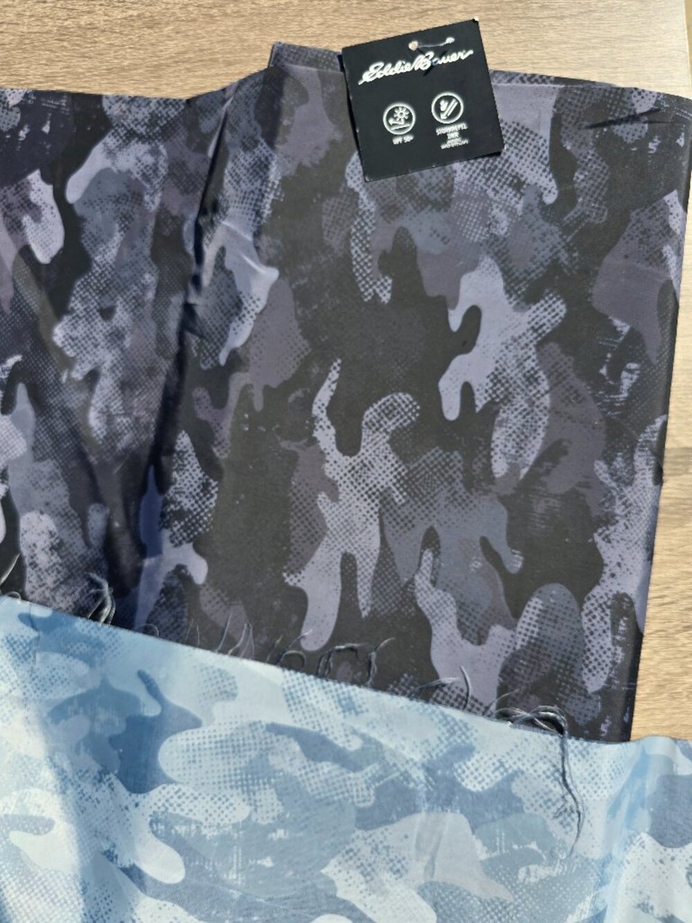 Eddie Bauer Gray & Black Camo Fabric